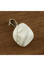 Havlit Doğaltaş Kolye Ucu-Beyaz