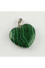 Malahit Kalpli Doğaltaş Kolye Ucu-Yeşil - Görsel 2