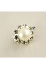 İnci Taşlı Broş-Beyaz - Görsel 2