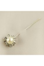 İnci Taşlı Eşarp İğnesi-Beyaz - Görsel 2