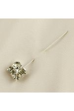 Kare Taşlı Eşarp İğnesi-Gümüş Rengi