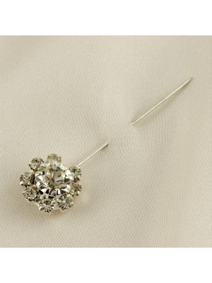 Taşlı Eşarp İğnesi-Gümüş Rengi