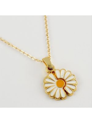 Papatya Figürlü Lüx Kolye-Sarı