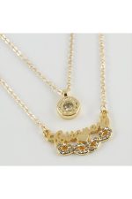 Sonsuzluk Figürlü Yeni Sezon İkili Kolye-Sarı - Görsel 2