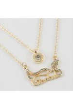 İstanbul Yazılı Yeni Sezon İkili Kolye-Sarı - Görsel 2