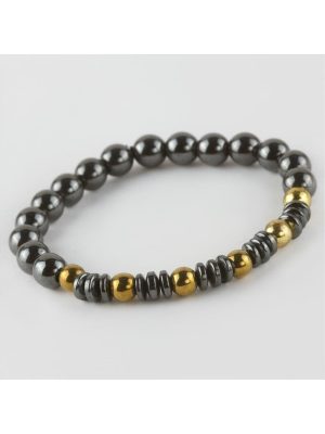 Hematit Doğaltaşlı Bileklik-Antrasit
