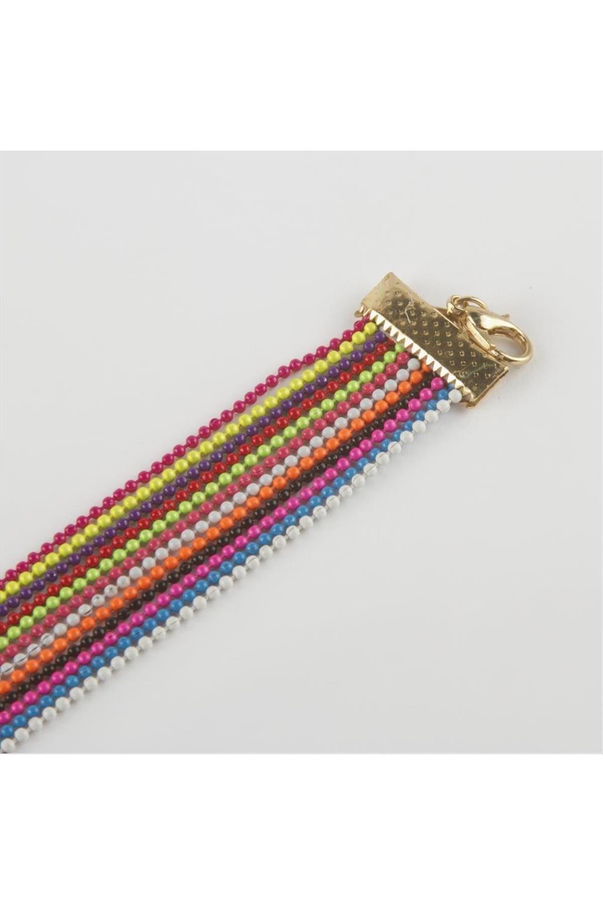 1203181_Renkli-Zincir-Bileklik-e63a.jpg Renkli Zincir Bileklik-Siyah - Görsel 1