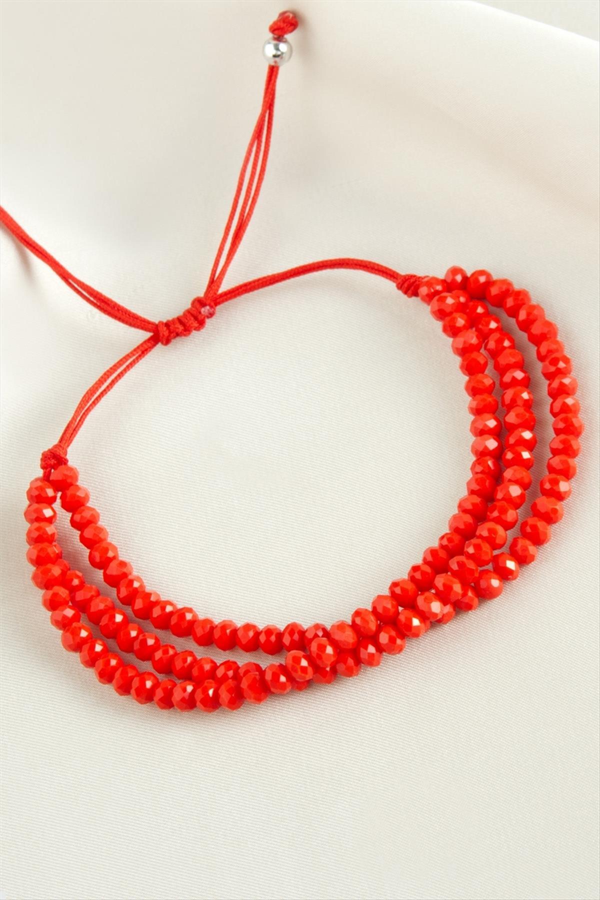 1203225_Uclu-Kristal-Bileklik-c78f.jpg Üçlü Kristal Bileklik-Turuncu - Görsel 1