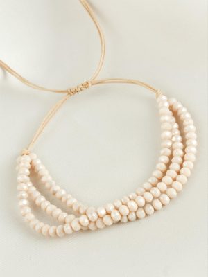 Üçlü Kristal Bileklik-Sütlü Kahve