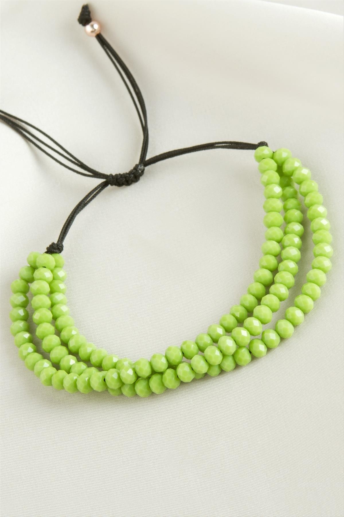 1203232_Uclu-Kristal-Bileklik-8892.jpg Üçlü Kristal Bileklik-Fıstık Yeşili - Görsel 1