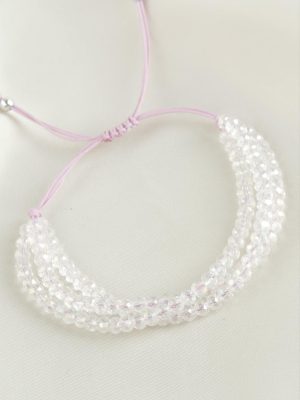 Üçlü Kristal Bileklik-Şeffaf