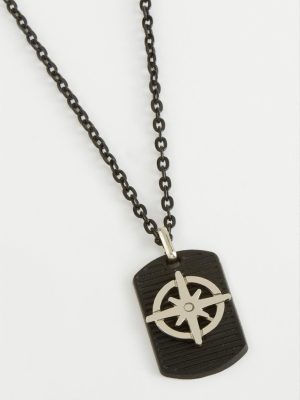 Yıldız Erkek Kolye-Siyah