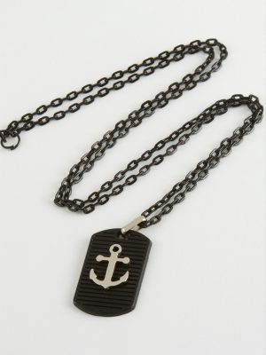 Çapa Erkek Kolye-Mavi