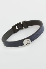 Kuş Kaliteli Suni Deri Bileklik-Lacivert