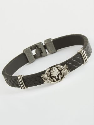 Mifer Kaliteli Suni Deri Bileklik-Siyah