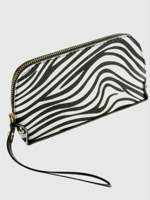 Zepra Dikdörtgen Deri Cüzdan-Beyaz