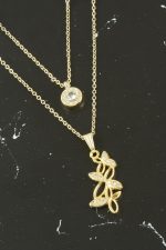 Kelebek Yeni Sezon İkili Kolye-Sarı