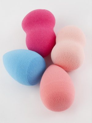 4 Adet Yumurta Minik Makyaj Süngeri-Renkli