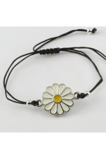 Papatya Figürlü Mineli Bileklik-Renkli