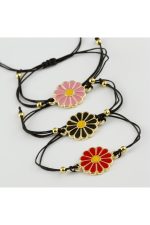 Papatya Figürlü Mineli Bileklik-Renkli - Görsel 2