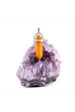 Akik Point Kolye Ucu-Sarı