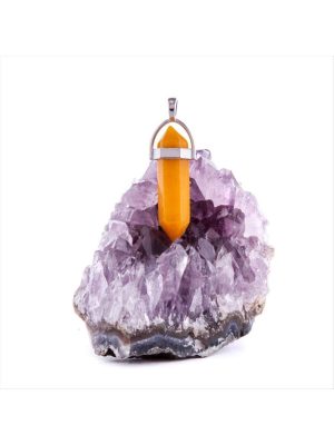 Akik Point Kolye Ucu-Sarı