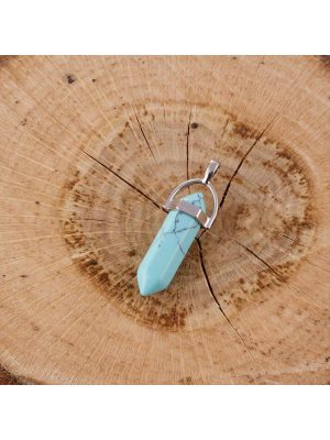 Turkuaz Point Kolye Ucu-Turkuaz