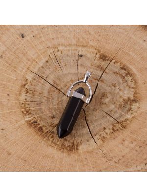 Onix Point Kolye Ucu-Siyah