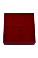 Kolye Küpe Saat Set Kutusu-Kırmızı