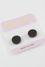 Yuvarlak Mıknatıslı Küpe-Siyah - Görsel 3