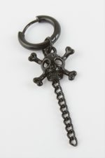 Kuru Kafa Erkek Çelik Küpe-Siyah - Görsel 2