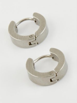 İğneli Erkek Çelik Küpe-Siyah