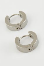 İğneli Erkek Çelik Küpe-Gümüş Rengi