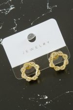 Sargılı Zirkon Taşlı Küpe-Sarı - Görsel 2