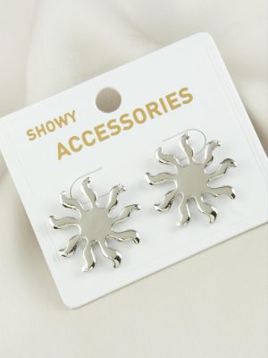 Güneş Yeni Sezon Metal Küpe-Gümüş Rengi