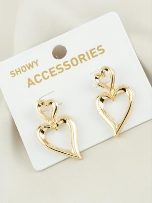 Kalp Yeni Sezon Metal Küpe-Sarı