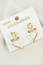 Kalp Yeni Sezon Metal Küpe-Sarı - Görsel 2