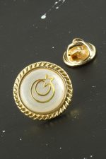 Ay Yıldız Sedef Yaka Rozet-Sarı