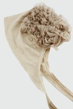 Dikişli Fırfırlı Bone-Sütlü Kahve