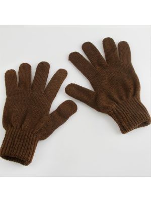 Süper Tek Kat  Eldiven-Kahverengi-1