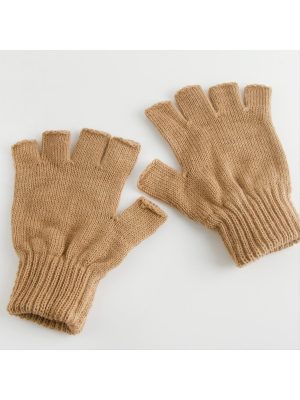 Kesik Uçlu Eldiven-Taba