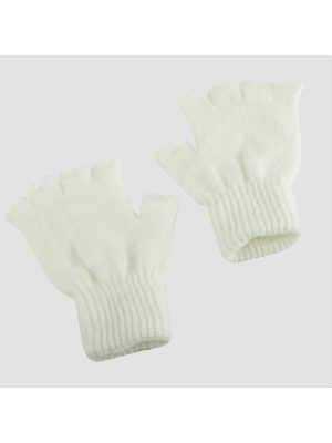 Kesik Uçlu Eldiven-Beyaz