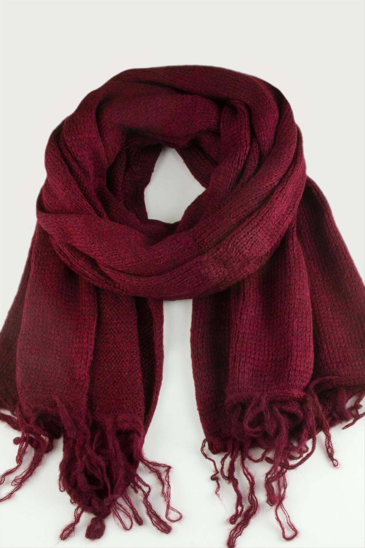 1203541_Orgulu-Iplik-Kislik-Sal-4812.jpg Örgülü İplik Kışlık Şal-Bordo - Görsel 1