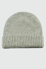 Katlamalı Bayan Bere-Açık Gri - Görsel 2