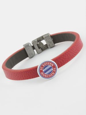 Kırmızı Renkli Suni Deri Bileklik-Kırmızı