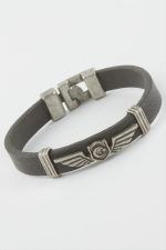 Ay Yıldız Suni Deri Bileklik-Siyah - Görsel 2