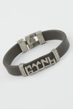 Türk Yazılı Suni Deri Bileklik-Siyah - Görsel 2