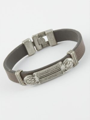 Aslan Suni Deri Bileklik-Kahverengi