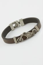 Motor Suni Deri Bileklik-Kahverengi - Görsel 2