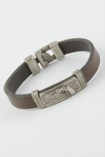 Silah Suni Deri Bileklik-Kahverengi - Görsel 2